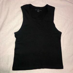 BRANDY MELVILLE CROPPED TANK BLACK